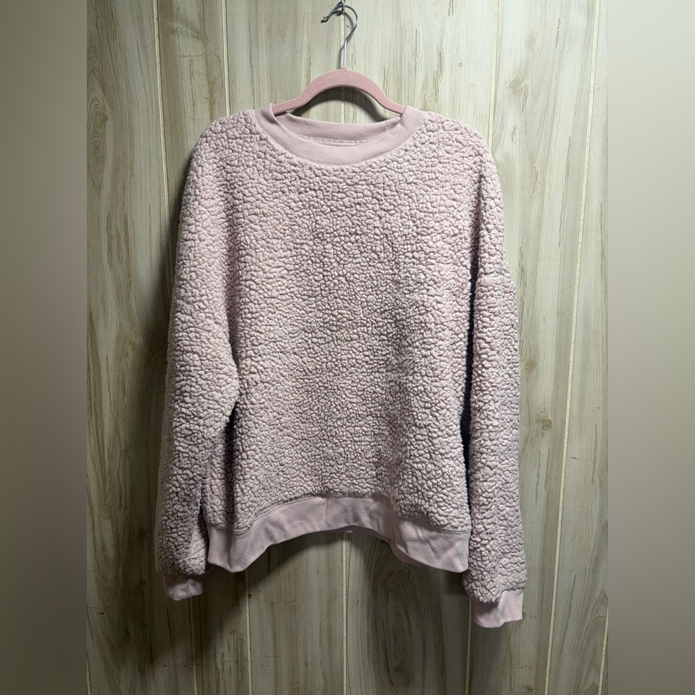 Secret Treasures Light Pink Sherpa Pullover